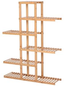 Libreria Scaffale 6 Ripiani 98x28x132 cm in Bambù Naturale