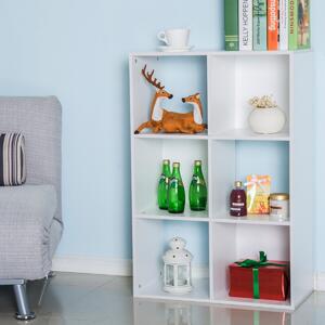 Libreria 3 Ripiani 91,5x29,5x61,5 in Legno Bianco