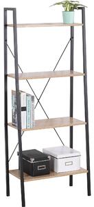 Libreria 4 Ripiani 60x32,5x148 cm in Metallo e Truciolato Motti