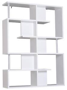Mobile a Scaffali Libreria 5 Livelli in Legno Bianco 120x28.6x160 cm