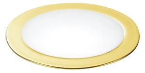 Faretto incasso oro tondo alluminio cartongesso led 5 watt luce naturale - Gt Luce