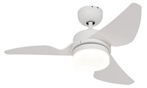 Ventilatore da soffitto bianco con LED incluso e telecomando - Yuki