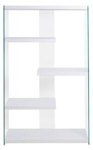 Libreria in Vetro 91,5x30x160 cm Bianco