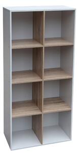 Libreria 8 Ripiani 60x30x120 cm in PB Sonoma