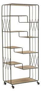 Libreria Industry 75x40x182 cm in Ferro e MDF