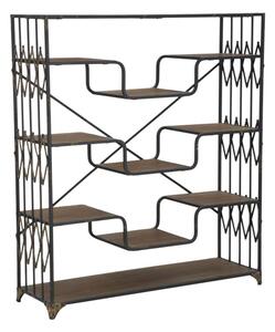 Liberia Elevator Big 122x38x141 cm in Ferro e Legno di Abete Nero e Marrone