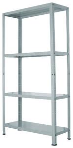 Scaffale in Metallo 4 Ripiani 75x30x145 cm Grigio Nuvolato