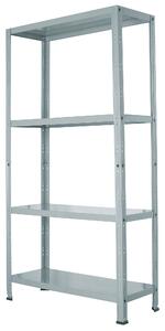 Scaffale in Metallo 4 Ripiani 75x30x145 cm Bianco