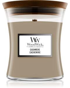Woodwick Cashmere candela profumata con stoppino in legno 275 g