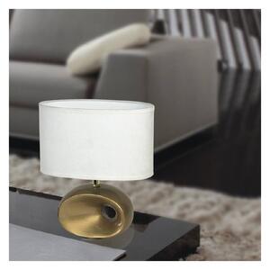 I-eolo/l 35 - lampada con fusto dalla forma originale oro e paralume bianco 40 watt e14 - Gt Luce