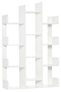 Libreria ad Albero 96x30x150 cm 13 Ripiani Bianco