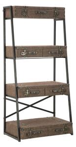 Libreria Travel 86,5x55x181 cm in Ferro e MDF e PU