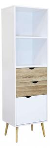 Mobile Sheldon 50x39x171 h cm in Legno Bianco