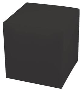 Pouf Poggiapiedi 42x42x44 cm in Similpelle Avalli Cubo Grigio Scuro
