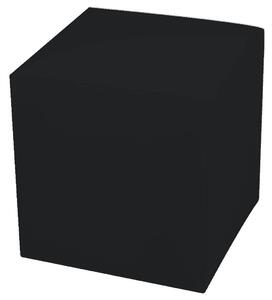 Pouf Poggiapiedi 42x42x44 cm in Similpelle Avalli Cubo Nero