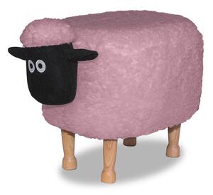 Sgabello Pouf Poggiapiedi per Bambini 63x36x42 cm Pecora Rosa Divina Home