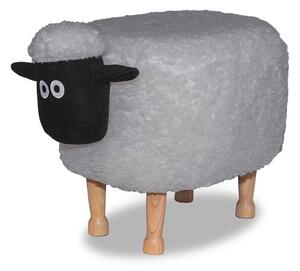 Sgabello Pouf Poggiapiedi per Bambini 63x36x42 cm Pecora Grigia Divina Home