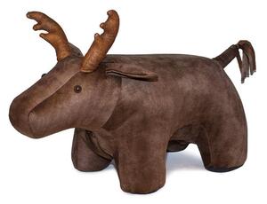 Sgabello Pouf Poggiapiedi per Bambini 72x36x34-53 cm Cervo Big Marrone Divina Home