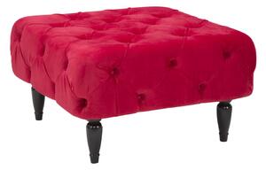 Puff Brigitte Bordeaux 74x74x43 cm Poliestere e MDF e Spugna Bordeaux