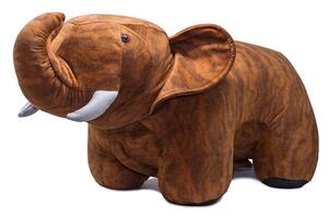 Sgabello Pouf Poggiapiedi per Bambini 77x36x34 cm Elefante Big Marrone Divina Home