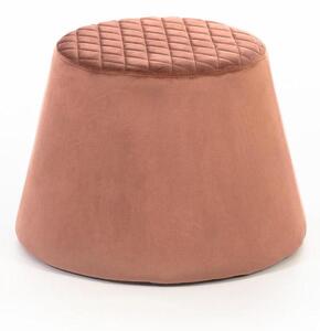 Pouf in Tessuto Vellutato Ø33 cm Rosa Antico
