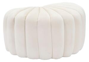 Puff Shell Crema 80x54x42 cm in Legno Spugna e Poliestere Crema