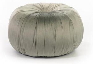 Pouf in Tessuto Vellutato Ø36 cm Grigio