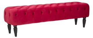 Puff Chantal Bordeaux 149,5x40,5x43 cm Velluto Sintetico e MDF e Spugna Bordeaux