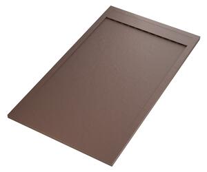Piatto doccia in marmoresina marrone effetto pietra cemento prestige - Olimpo Docce