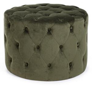 Pouf Lorella in Tessuto effetto Velluto Forest