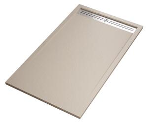 Piatto doccia in marmoresina crema effetto pietra cemento relax - Olimpo Docce