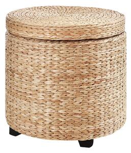 Pouf Contenitore Tondo Ø43x43 cm in Rattan Cachi