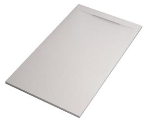 Piatto doccia in marmoresina bianco effetto pietra cemento vincent - Olimpo Docce