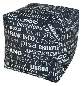 Pouf Puff Puf Cubo 40x40x40cm Big City Nero Avalli