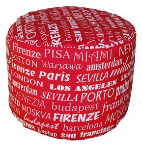 Pouf Puff Puf Cubo 40x40x40cm Big City Rosso Avalli