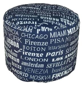 Pouf Puff Puf Tondo 50x40cm Big City Blu Avalli