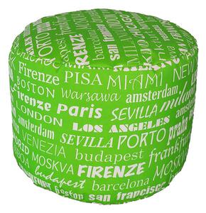 Poltrona a Sacco Pouf in Poliestere Big City Verde Avalli