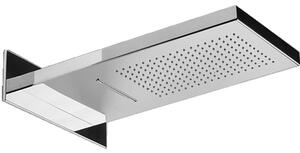 Soffione a muro con cascata finitura super mirror - Olimpo Docce