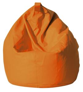 Poltrona a Sacco Pouf in Similpelle Arancio Avalli