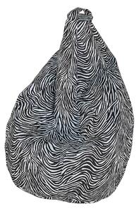 Poltrona Pouff in poliestere 80x120cm Zebrata Avalli