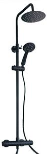 Colonna doccia nera con soffione miscelatore termostatico piave black - Olimpo Docce