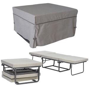 Pouf Letto Trasformabile Pieghevole con Materasso Rivestimento Corda