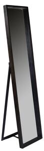 Specchio da Terra in Legno 40H170cm Marrone e Nero