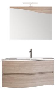 Mobile bagno sospeso 90cm legno olmo terra mood-762 - Olimpo Docce