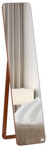 Specchio da Terra e Parete 37x43x156 cm Struttura in Legno Noce Chiaro