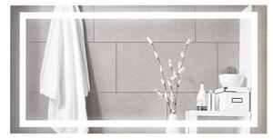 Specchio per Bagno da Parete 120x60x4 cm con LED e Interruttore Touch