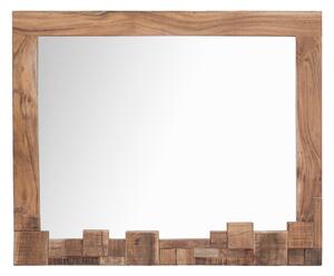 Specchio Mumbai 90x2,5x75 cm in Legno di Acacia e in Ferro Marrone e Nero