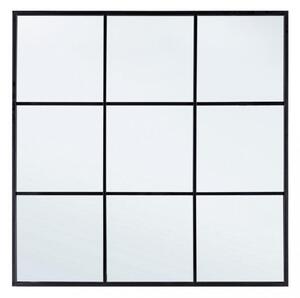 Specchio con Cornice Window Nucleos Nero in Metallo