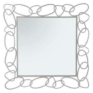 Specchio Chain Argento 84x2x84 cm in Ferro e MDF Argento