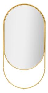 Specchio da Muro Appendi Abiti 40x5,5x79,5 cm in Ferro e MDF Oro